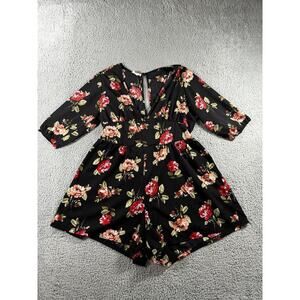 Clothing Obsessed Company Short Romper‎ Women 1X Curvy Floral Cottagecore Boho
